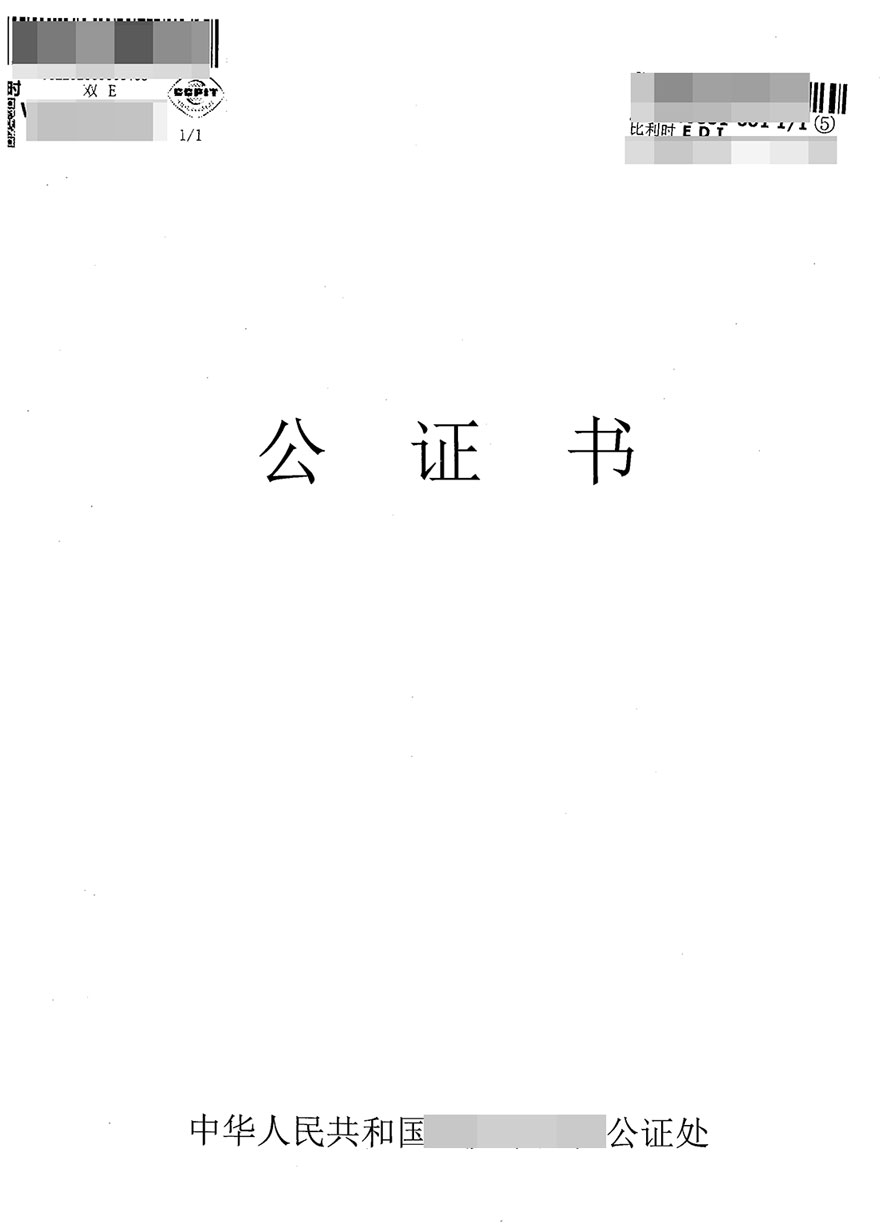 中国文件比利时使用